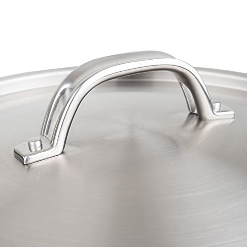 Viking Professionelle 5-lagige Edelstahl-Schmorpfanne, 6,4 Quart, satiniert
