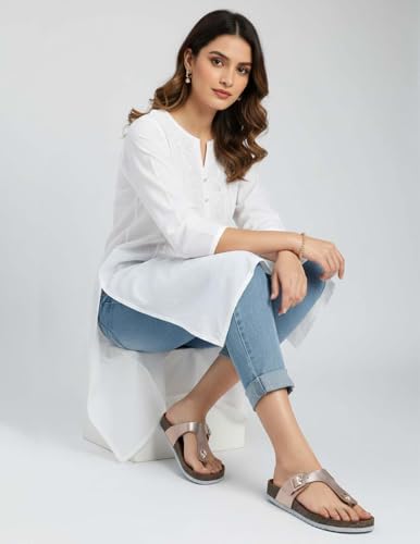 Image of LYDC LONDON Women's Sandals. Lightweight stylish and comfortable flat sandals for office wear and gatherings. Orthopaedic and flat foot friendly. Doctor trusted timeless fashion sandals for women with modern appeal.