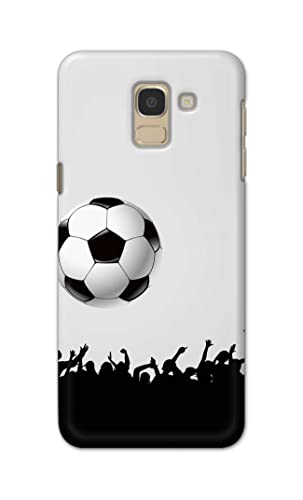 Image of Printed Hard Back Cover Case for Samsung Galaxy J6 | Samsung Galaxy On6 Back Cover (Football Icon) -702