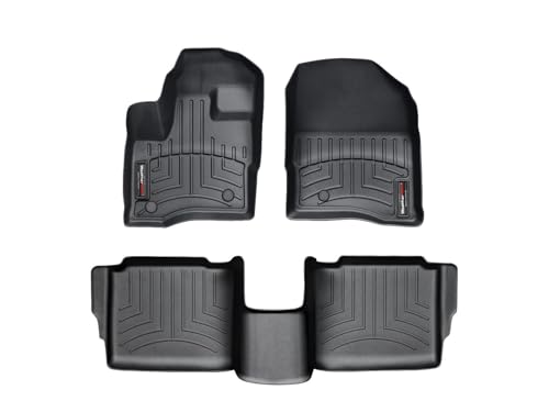 WeatherTech Custom Fit FloorLiner Floor Mats for Ford Taurus (443021-442702) - 1st & 2nd Row, Black