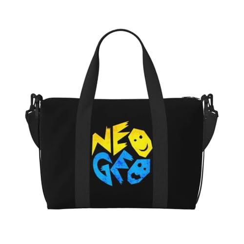 QIOEURYU Bolsa de Viaje Juego personalizado Neo Geo Tote Mujer Gran capacidad Gimnasio Playas Loisirs al Aire Libre Regalos de vacaciones