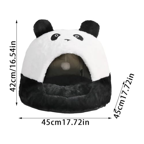 Cama para gatos con funda desenfundable lavable y caseta de interior para mascotas pequeñas 6
