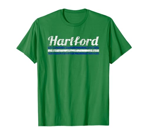 Hartford Connecticut Retro Vintage Weathered Throwback T-Shirt