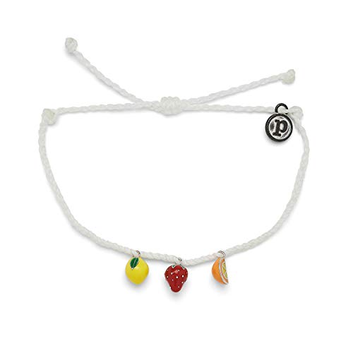 Image of Pura Vida Gold or Silver Fruit Bracelet - 100% Waterproof, Adjustable Band - Plated Brand Charm