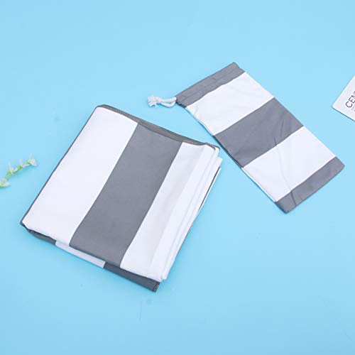 Topathy 2 peças de toalhas de praia listradas de microfibra, toalha de praia, toalha de banho macia,