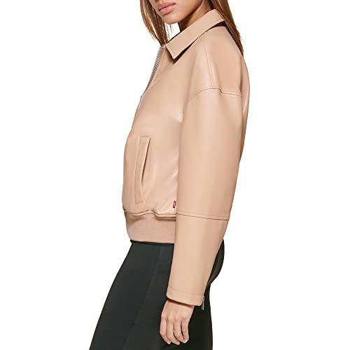 Image of Levi's Women's Faux Leather Bomber With Laydown Collar