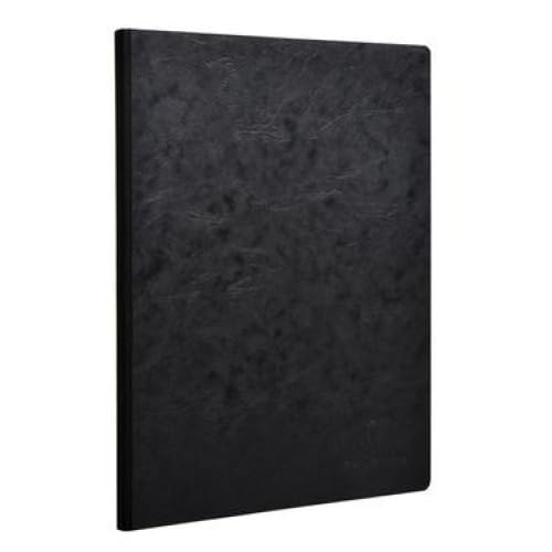 Age Bag Schulheft A4, 192 Seiten, 96 Blatt, 90 g/m², Broschüre auf Leinenrücken, Überwurf. Farbe: Schwarz, Uni - 5 Stück