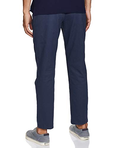 Image of Marks & Spencer Mens Solid Mid Rise Regular Fit Chinos
