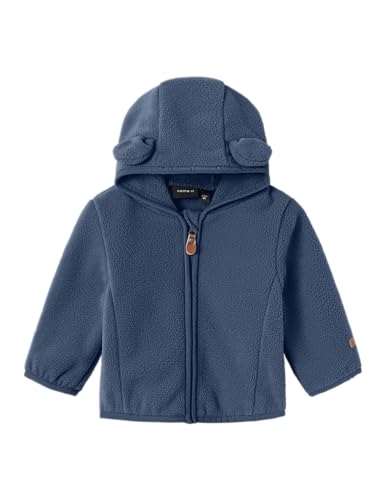 NAME IT Unisex Baby Nbnmeeko Fleece Jacket Jacke, Dark Denim, 62