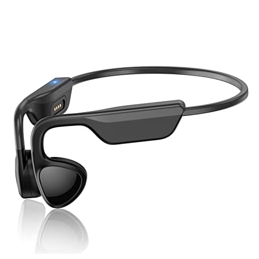 CHENSIVE Bone Conduction Headphones Open Ear Headphones Wireless Bluethooth 5.3 Sport Headphones Waterproof with Microphones for Workouts, Running, Cycling, Driving