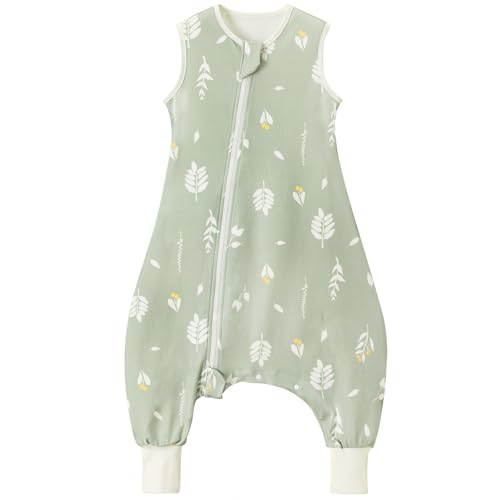 Nivolltha Superweich Baby Schlafsack mit Füßen aus 100% Baumwolle, Atmungsaktiv Schlafsack mit Beinen für Neugeborene und Kinder