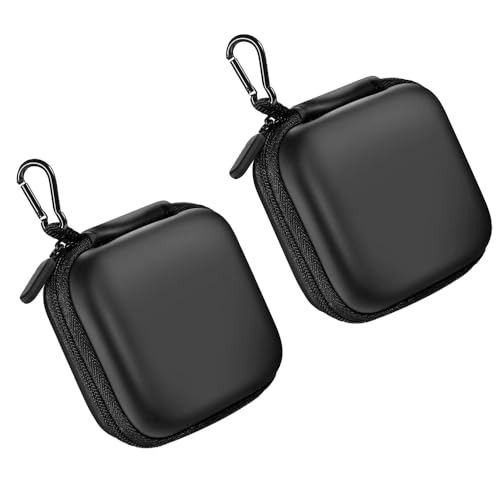 2 Pcs Earphones Case, Headphone Sleeve Mini Storage Case Portable Multifunctional In Ear headphones Small Hard Case Protective Case Earbuds Case Hearing Aid Case