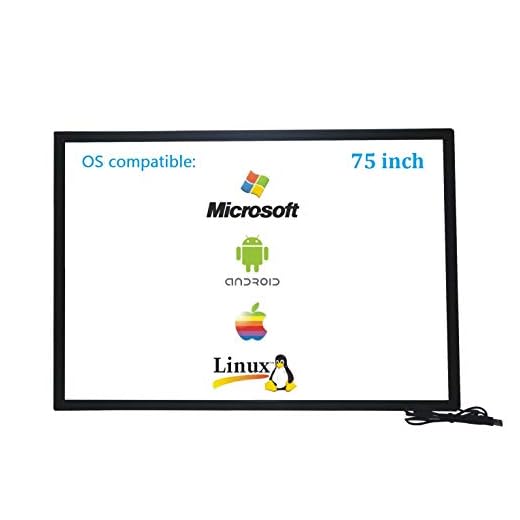 Deyowo 75 Inch Interactive 10 Points Infrared IR Touch Screen Overlay Frame Free Driver