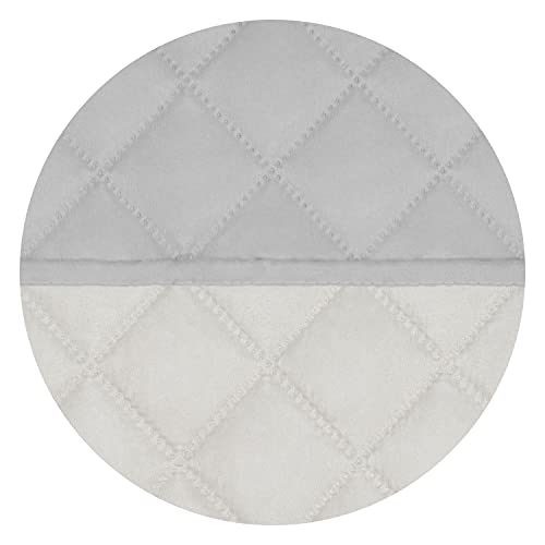 Image of PureFit Reversible Quilted Sofa Cover, Water Resistant Slipcover Furniture Protector, Washable Couch Cover with Non Slip and Elastic Straps for Kids, Dogs, Pets (Small Recliner, Light Gray /Ivory)