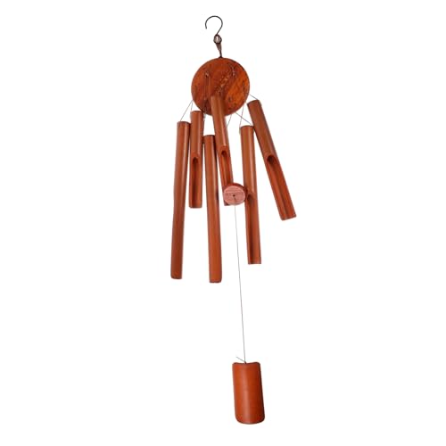 BESPORTBLE Campanas de Viento para decoración de jardín. decoración Exterior decoración Jardin carillón de Viento Decoraciones de Porche de otoño al Aire Libre artesanías de bambú
