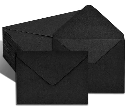 100 Stück Kraftpapierumschläge, 11,4 x 16,2 cm Kuvert...