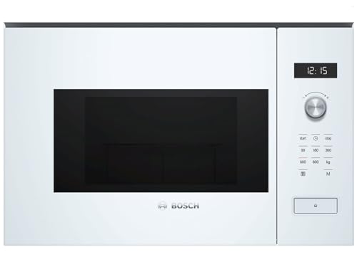 Bosch BFL524MW0 Serie 6 Einbau-Mikrowelle, 38 x 60 cm, 800 W, Drehteller 25,5 cm, Türanschlag...
