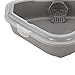 ＫＬＫＣＭＳ Cat Litter Tray, Cat, Litter Training Tray for Corner Cats Sand Tray, Cats Litter Pan Bedpan for Pet Rabbit Kitten Indoor Cats Puppy, Gray