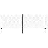 vidaXL Zaun mit Pfosten Grau 0,8 x 10 m Stahl und PVC, Verstellbare Außenumzäunung, moderner Gartenzaun, stabiler Raumteiler, vielseitige Sichtschutzlösung für Gärten