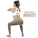 Cotton High Waist Yoga Pants with Pockets Tummy Control Workout 7/8 Leggings Running Athletic Compression Pants P30-Light Brown-S