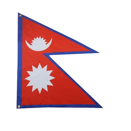 AZ FLAG Drapeau Népal 150x90 cm avec 4 oeillets, Pavillon Népalais pour balcon ou mur