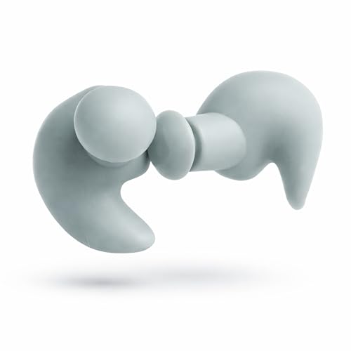 Image of James HealthPlus 1 Pair Waterproof Soft Silicone Earplugs for Water Sports Swimming with Storage Box (Grey)