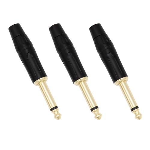 Fancasee 3-Pack Conector Jack Mono 6.35mm miniatura 1