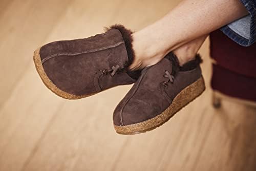 HAFLINGER Saskatchewan Women's Shearling Clogs Mules-Shoes, Tan, 8.5 Wide | Image 6
