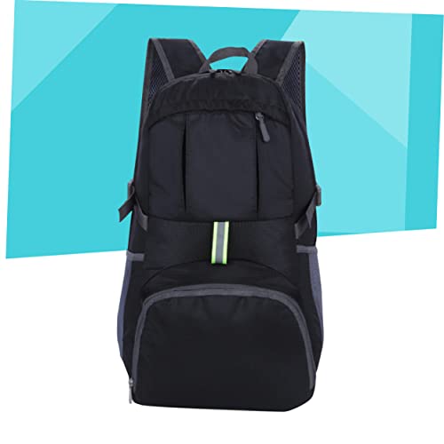 Mochila plegable ligera para senderismo y camping negra miniatura 7