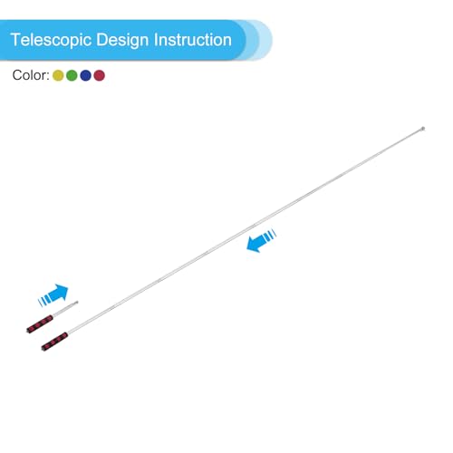 PATIKIL Mastros de bandeira telescópicos portáteis de 1,6 m, conjunto de 4 mastros retráteis para pr