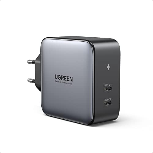 UGREEN Nexode 100W USB C Charger USB C Charger 2 Port PD Power Adapter with PPS GaN Compatible with MacBook Pro/Air M2, iPhone 14/14 Pro/14 Pro Max, iPad Pro, Galaxy S23 Ultra, S23+, S23, S22, S21.