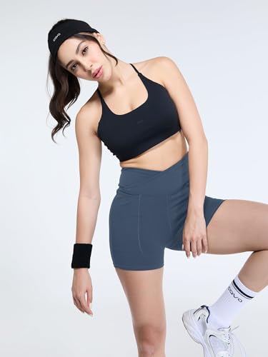 Image of CAVA Hourglass Workout Shorts - High Waist Sculpting Gym Shorts with V-Waist, Booty Lift Seam, Anti-Camel Toe Gusset & Side Pockets