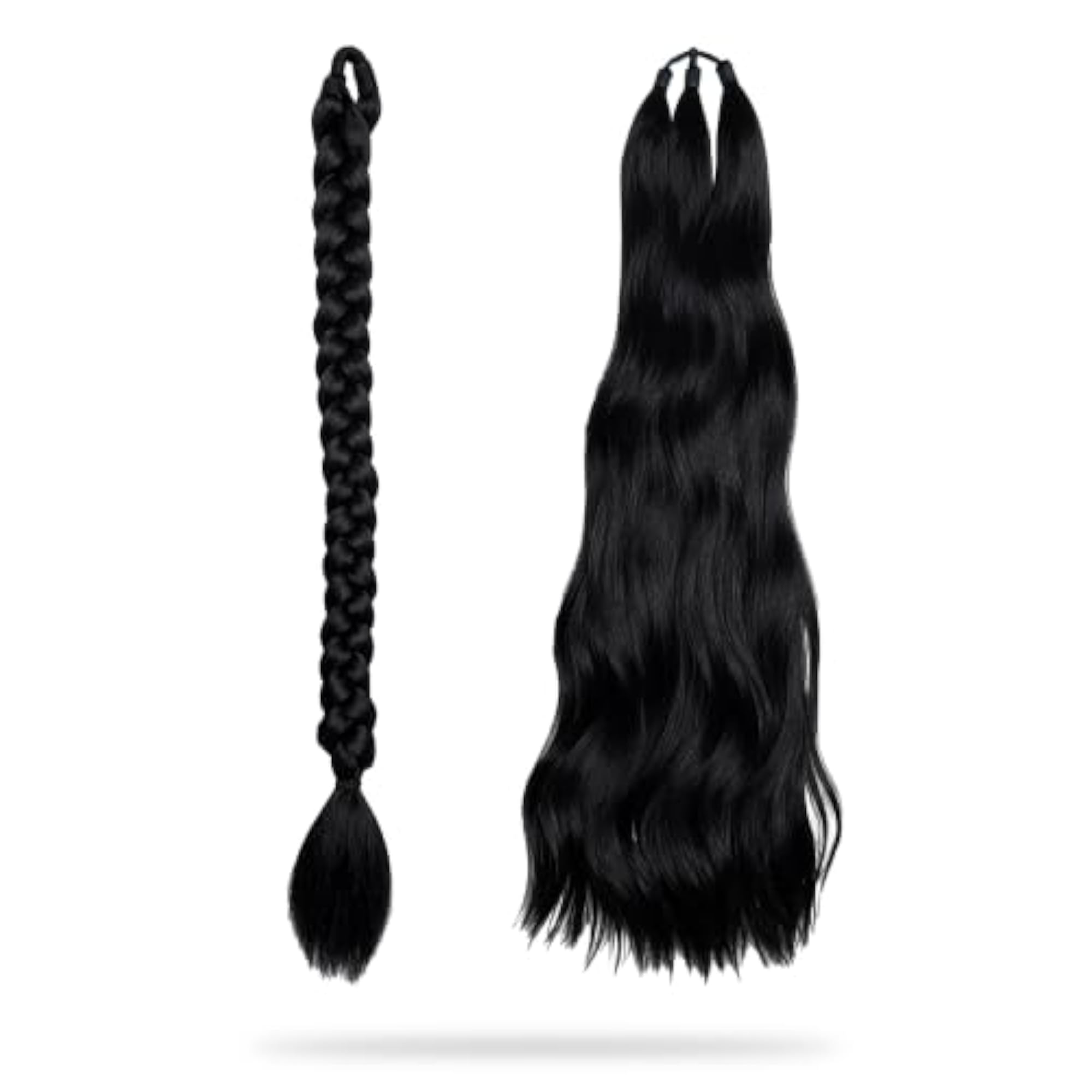 Women's Long Braiding Ponytail Hair Extension, Natural Looking