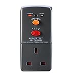 Masterplug Safety RCD Plug-in Black Adaptor with Circuit Breaker Safety Trip Switch Garden 13A 240V