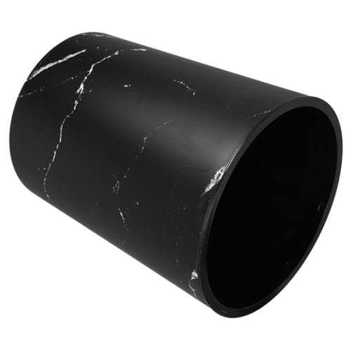 Hemobllo IMitation de mármol basura puede contenedor de reciclaje cubo de basura Wastebasket de cocina cubo de almacenamiento de basura Papelera de salón cajas de arena páginas Black