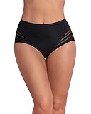 Leonisa Women's No Show Invisible Comfy Tummy Control Classic Panty,Black,XX-Large