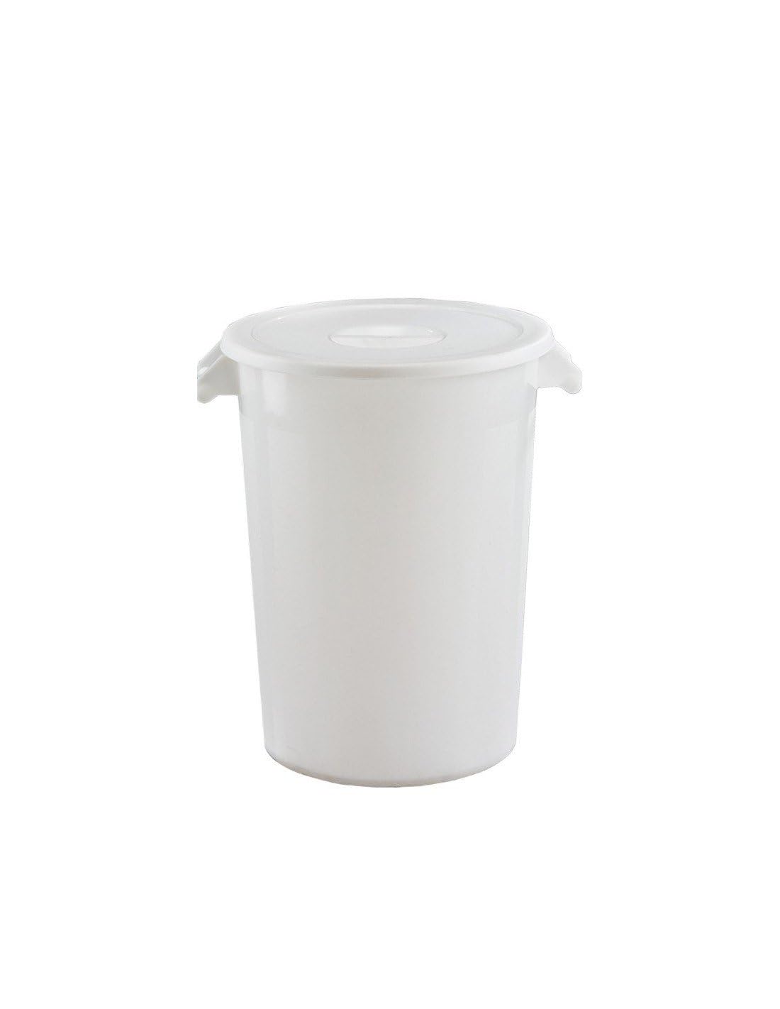 JARDIN202 - Barreño Contenedor Industrial | Cubo Industrial | Uso Alimentario | Apilable con Asas Ergonómicas | 100 L Blanco