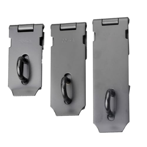 Beavorty Pestillo de Cerradura Antirrobo de Acero Inoxidable Negro, Pestillo de Puerta de 4 Pulgadas, Cerrojo de Seguridad Resistente para Puertas, Armarios y Portones, Hebilla de Bloqueo