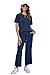 OFEEFAN Two Piece Outfits for Women Casual Summer Travel Lounge Sets Spring Tracksuit Airport Loungewear Vacation Clothes Wide Leg Crop Pants Matching Clothing Set Women's Sweat Track Suit Navy S