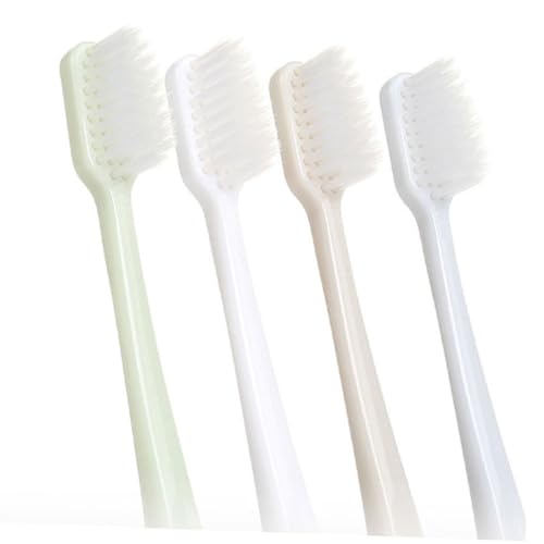 MOTHNUR 4 Stück Teiliges Borsten Zahnbürsten für Erwachsene Weiche Feine Borsten Blutungshemmend Ergonomischer Griff Effektive Reinigung von Verfärbungen durch Kaffee und Zufällige Farbe – Bild 5
