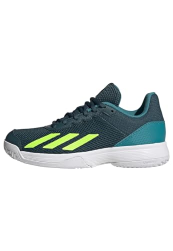 adidas Courtflash Tennis Shoes, Zapatillas de Tenis, Arctic Night/Lemon/Arctic Fusion, 35 EU