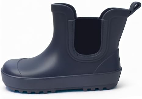 Ceinioc Toddler Kids Chelsea Rain Boots, Easy-on LightWeight Waterproof Rainboot for Boys and Girls