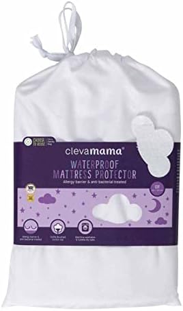 ClevaMama Protetor de colchão impermeável, lençol de elástico de ...