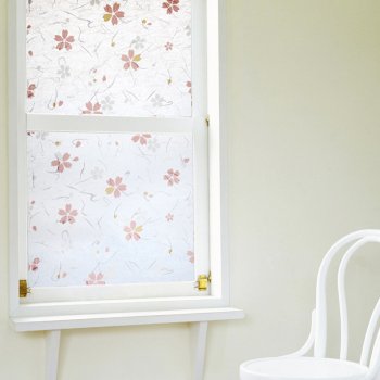Image of CottonColors Window Film, Blindfold Sheet, Window Glass Film, Set of 2, Repositionable, 35.4 x 78.7 inches (90 x 200 cm), No Glue, UV Protection Privacy Glass Film, DIY, Washi, Cherry Blossom 010