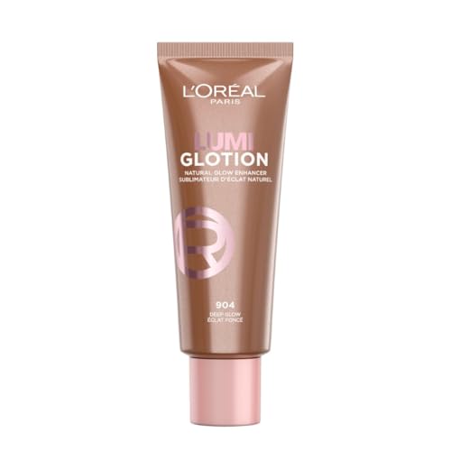L'Oréal Paris, Illuminante Liquido, Illumina & Idrata Istantaneamente, Formula All-in-one con Burro di Karité e Glicerina, Texture Leggera, Lumi Glotion, Tonalità: 904 Deep Glow, 40 ml