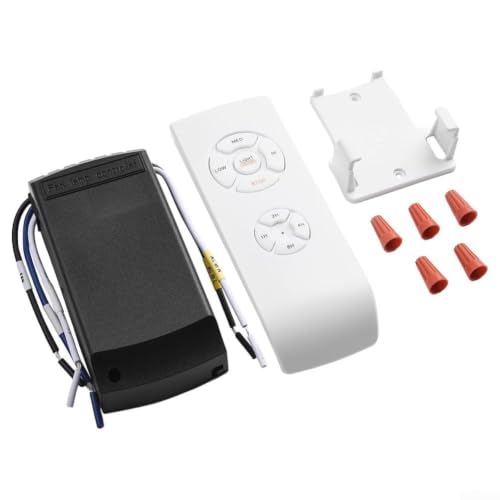 Kit de Ventilador de Techo con Control Remoto, Receptor inalámbrico para atenuación de luz y temporización, Funciona Desde hasta 30 Metros de Distancia (220 V)