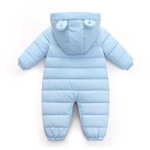 JiAmy Kindersneeuwpak voor de winter, met capuchon, lange mouwen, beer - Image 3