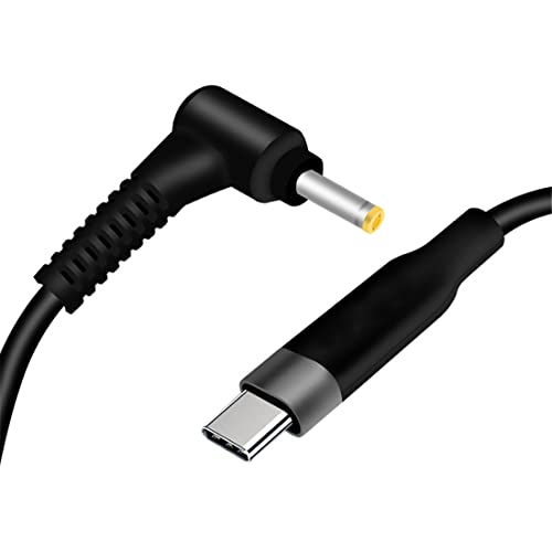 Toptekits Type C USB-C to DC 4.0 x 1.7mm Male Power Jack Extension Charging Cord, Support 36W/12V PD Charger Cable Plug Converter (6ft/1.8m)