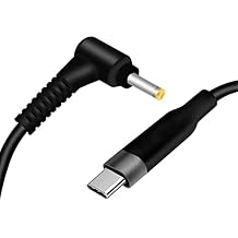 Toptekits Type C USB-C to DC 4.0 x 1.7mm Male Power Jack Extension Charging Cord, Support 36W/12V PD Charger Cable Plug Converter 6ft/1.8m