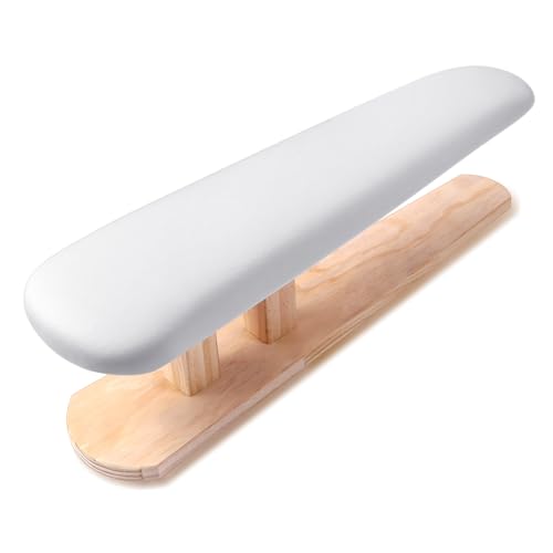 Upgraded Padded Longer Sleeve Ironing Board,Sleeves & Chest Tailor, Portable Sleeve Ironing Board with Wooden Base for Daily Ironing at Home, Laundry Rooms, Travel Use(57x13cm)